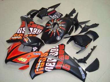 Rossi Noir Mat Carénage Moto Honda CBR 1000 RR 2008-2011