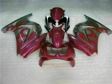 Violet Rouge Carénage Moto Kawasaki EX250 2008-2012