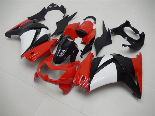 Rouge Noir Blanc Carénage Moto Kawasaki EX250 2008-2012 Rouge Noir Blanc Carénage Moto Kawasaki EX250 2008-2012