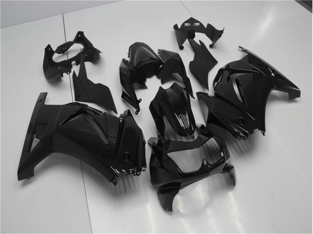 Noir Brillant Carénage Moto Kawasaki EX250 2008-2012