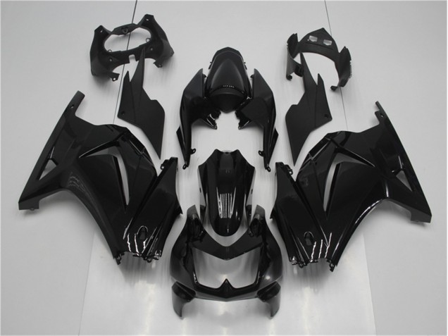 Noir Brillant Carénage Moto Kawasaki EX250 2008-2012