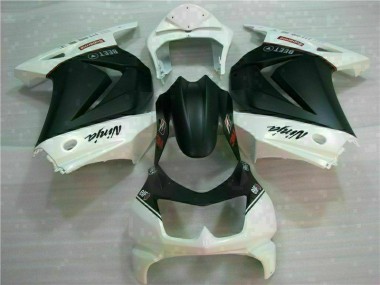 Blanc Noir Ninja 3M Carénage Moto Kawasaki EX250 2008-2012