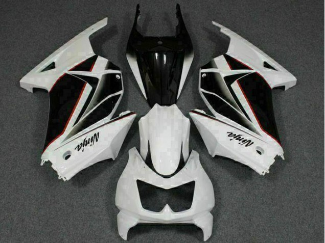 Blanc Noir Ninja Carénages Moto Kawasaki EX250 2008-2012