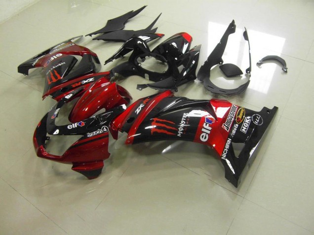 Rouge Bonbon Monster Carénage Moto Kawasaki ZX 250R 2008-2012