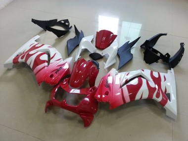 Rose Rouge Flamme Carénage Moto Kawasaki ZX 250R 2008-2012