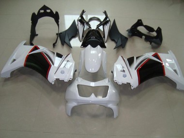 Blanc Nacré Noir Carénage Moto Kawasaki ZX 250R 2008-2012