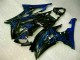 Bleu Flamme Noir Carénage Moto Yamaha R6 2008-2016 Bleu Flamme Noir Carénage Moto Yamaha R6 2008-2016