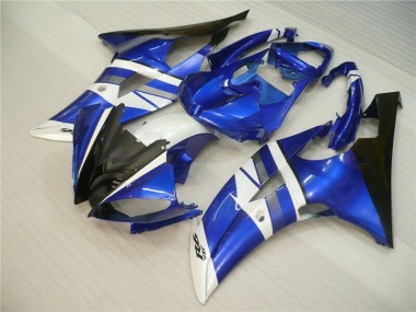 Bleu Blanc Noir Carénages Moto Yamaha R6 2008-2016