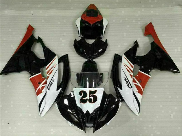Blanc Noir Kit Carénages Motos Yamaha R6 2008-2016 Blanc Noir Kit Carénages Motos Yamaha R6 2008-2016