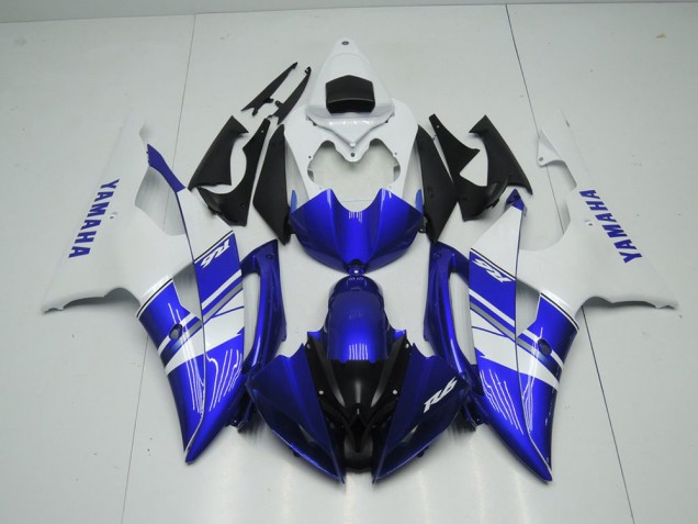 Bleu Blanc Style OEM Carénage Moto Yamaha R6 2008-2016 Bleu Blanc Style OEM Carénage Moto Yamaha R6 2008-2016
