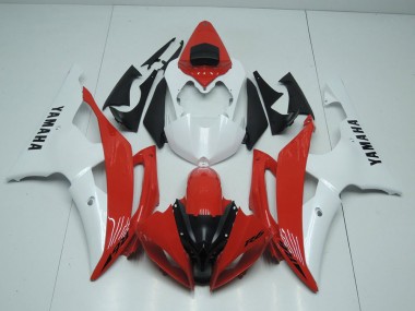 Rouge et Blanc Nacré Carénage Moto Yamaha R6 2008-2016