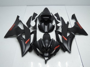 Noir Mat Rouge Décalque Carénage Moto Yamaha R6 2008-2016