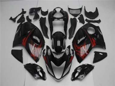 Noir Rouge Carénage Moto Suzuki GSXR 1300 Hayabusa 2008-2019