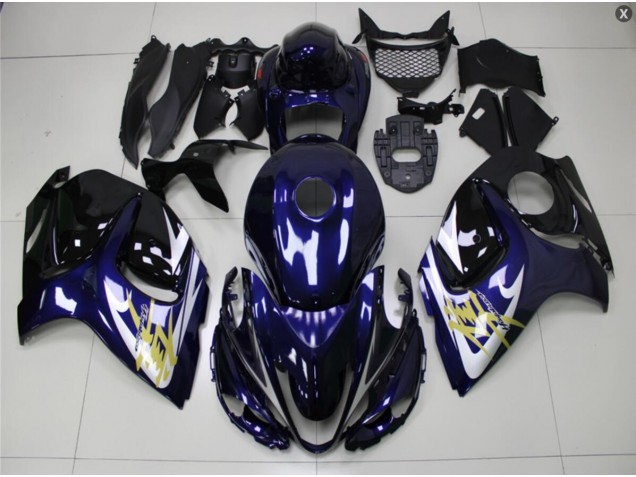 Bleu Or Carénage Moto Suzuki GSXR 1300 Hayabusa 2008-2019