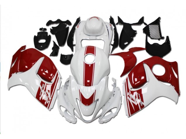 Blanc Rouge Carénages Moto Suzuki GSXR 1300 Hayabusa 2008-2019 Blanc Rouge Carénages Moto Suzuki GSXR 1300 Hayabusa 2008-2019