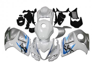 Blanc Bleu Carénage Moto Suzuki GSXR 1300 Hayabusa 2008-2019