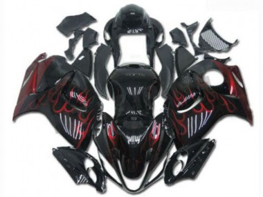 Noir Rouge Carénages Moto & Carrosserie Suzuki GSXR 1300 Hayabusa 2008-2019