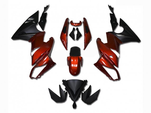 Rouge Carénage Moto Kawasaki EX650 2009-2011