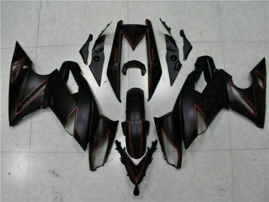 Noir Rouge Carénage Moto Kawasaki EX650 2009-2011
