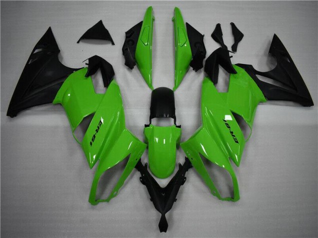 Vert Noir Carénage Moto Kawasaki EX650 2009-2011 Vert Noir Carénage Moto Kawasaki EX650 2009-2011