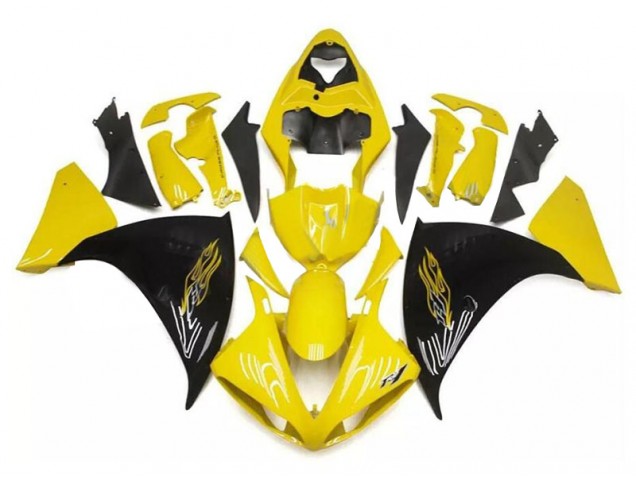 Jaune Noir Carénage Moto Yamaha R1 2009-2011