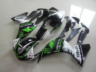 Blanc Vert Monster Carénage Moto Yamaha R1 2009-2011