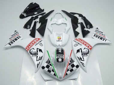 Blanc Noir Abrath Carénage Moto Yamaha R1 2009-2011