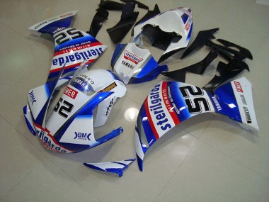Blanc Noir Sterilgarda Carénage Moto Yamaha R1 2009-2011