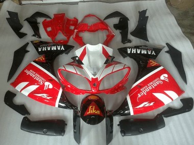 Rouge Blanc et Noir Graphique Carénage Moto Yamaha R1 2009-2011