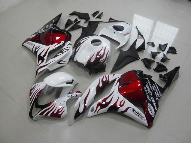 Rouge Noir Flamme Carénage Moto Honda CBR 600 RR 2009-2012 Rouge Noir Flamme Carénage Moto Honda CBR 600 RR 2009-2012
