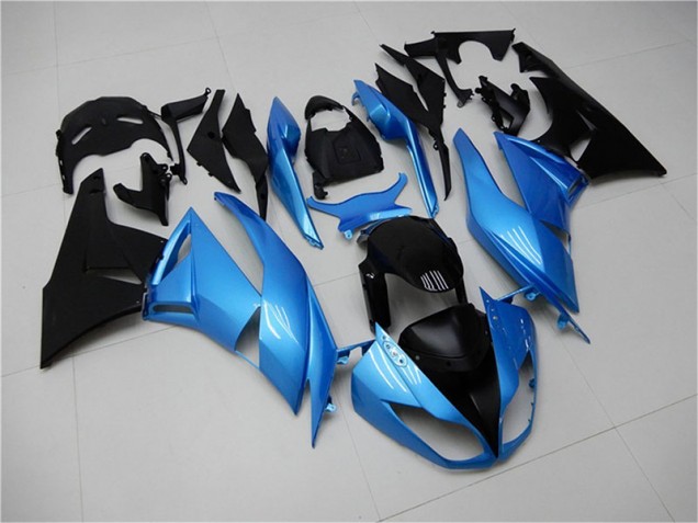 Bleu Noir Carénages Moto Kawasaki ZX6R 2009-2012 Bleu Noir Carénages Moto Kawasaki ZX6R 2009-2012