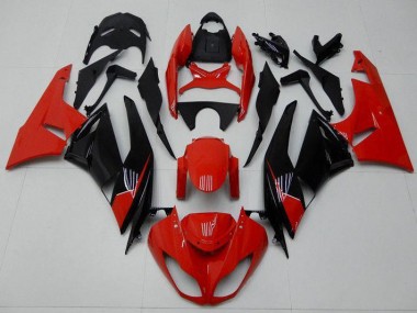 Rouge Noir Carénage Moto Kawasaki ZX6R 2009-2012