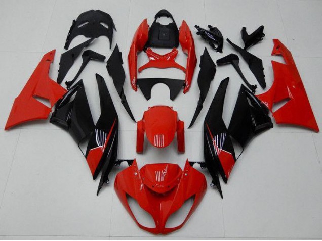 Rouge Noir Carénage Moto Kawasaki ZX6R 2009-2012 Rouge Noir Carénage Moto Kawasaki ZX6R 2009-2012