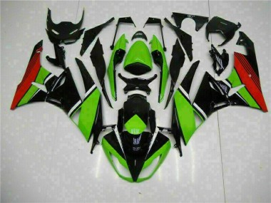 Noir Vert Rouge Carénage Moto Kawasaki ZX6R 2009-2012
