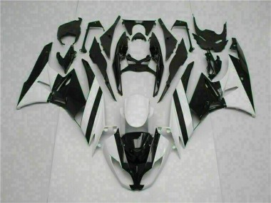 Blanc Noir Carénage Moto Kawasaki ZX6R 2009-2012