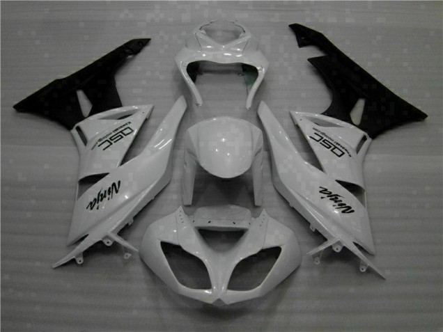 Blanc Noir Ninja Carénage Moto Kawasaki ZX6R 2009-2012 Blanc Noir Ninja Carénage Moto Kawasaki ZX6R 2009-2012