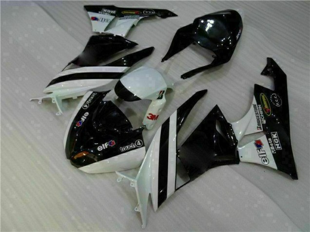 Noir Blanc 3M Touch4 Carénages Moto Kawasaki ZX6R 2009-2012 Noir Blanc 3M Touch4 Carénages Moto Kawasaki ZX6R 2009-2012