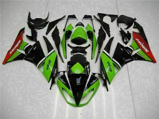 Vert Noir Rouge Carénage Moto Kawasaki ZX6R 2009-2012 Vert Noir Rouge Carénage Moto Kawasaki ZX6R 2009-2012