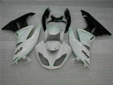 Blanc Noir Carénages Moto Kawasaki ZX6R 2009-2012