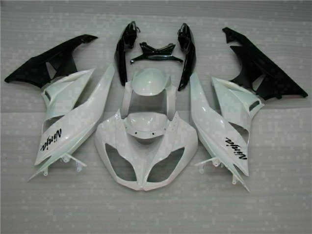 Blanc Noir Carénages Moto Kawasaki ZX6R 2009-2012 Blanc Noir Carénages Moto Kawasaki ZX6R 2009-2012