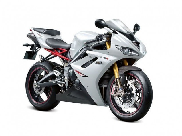 Blanc Nacré Noir Carénage Moto Triumph Daytona 675 Triple 2009-2012 Blanc Nacré Noir Carénage Moto Triumph Daytona 675 Triple 2009-2012