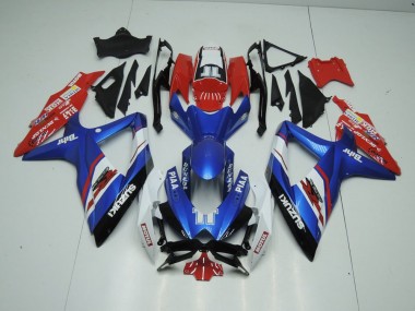 Bleu et Rouge Carénage Moto Suzuki GSXR 1000 K9 2009-2016
