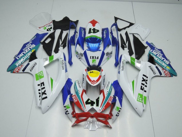 Fixi Light Bleu Carénage Moto Suzuki GSXR 1000 K9 2009-2016 Fixi Light Bleu Carénage Moto Suzuki GSXR 1000 K9 2009-2016