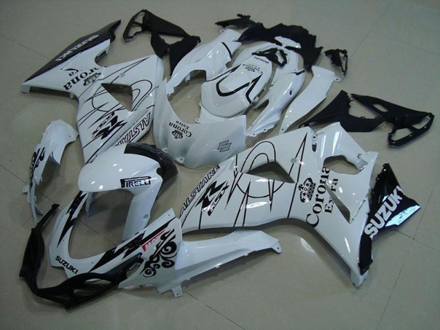 Blanc Corona Carénage Moto Suzuki GSXR 1000 K9 2009-2016 Blanc Corona Carénage Moto Suzuki GSXR 1000 K9 2009-2016