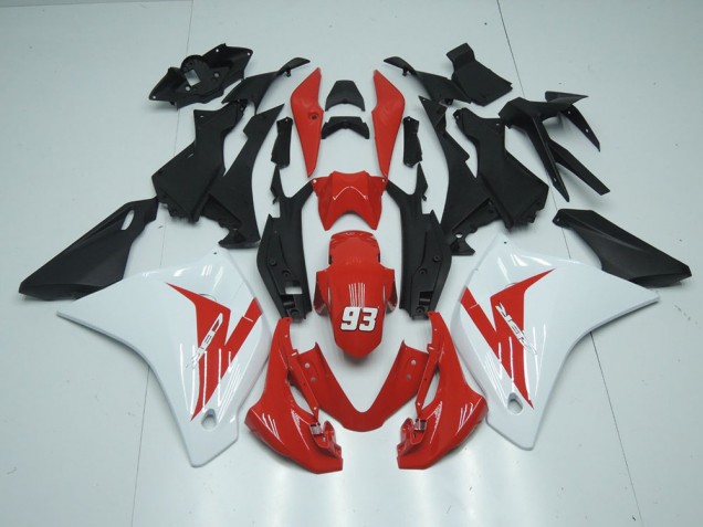 Rouge Blanc 93 Carénage Moto Honda CBR 125 R 2011-2013 Rouge Blanc 93 Carénage Moto Honda CBR 125 R 2011-2013