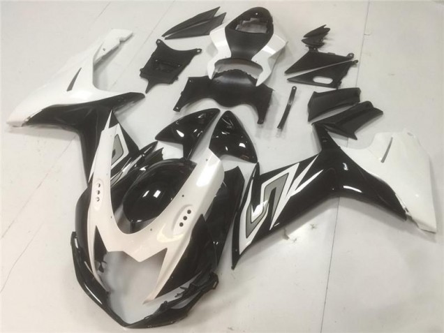 Noir Blanc Carénages Moto Suzuki GSXR 600 / 750 K11 2011-2024 Noir Blanc Carénages Moto Suzuki GSXR 600 / 750 K11 2011-2024