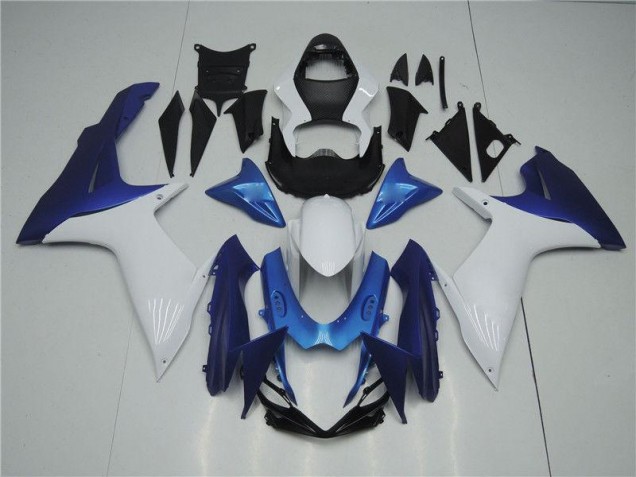 Blanc Bleu Carénage Moto Suzuki GSXR 600 / 750 K11 2011-2024 Blanc Bleu Carénage Moto Suzuki GSXR 600 / 750 K11 2011-2024