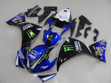 Bleu Noir Monster Carénages Moto Yamaha R1 2012-2014
