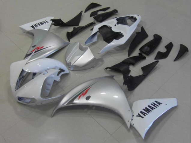 Blanc Argent Carénage Moto Yamaha R1 2012-2014 Blanc Argent Carénage Moto Yamaha R1 2012-2014