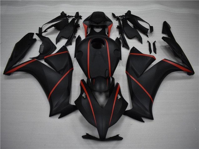 Noir Mat Rouge Carénage Moto Honda CBR 1000 RR 2012-2016 Noir Mat Rouge Carénage Moto Honda CBR 1000 RR 2012-2016